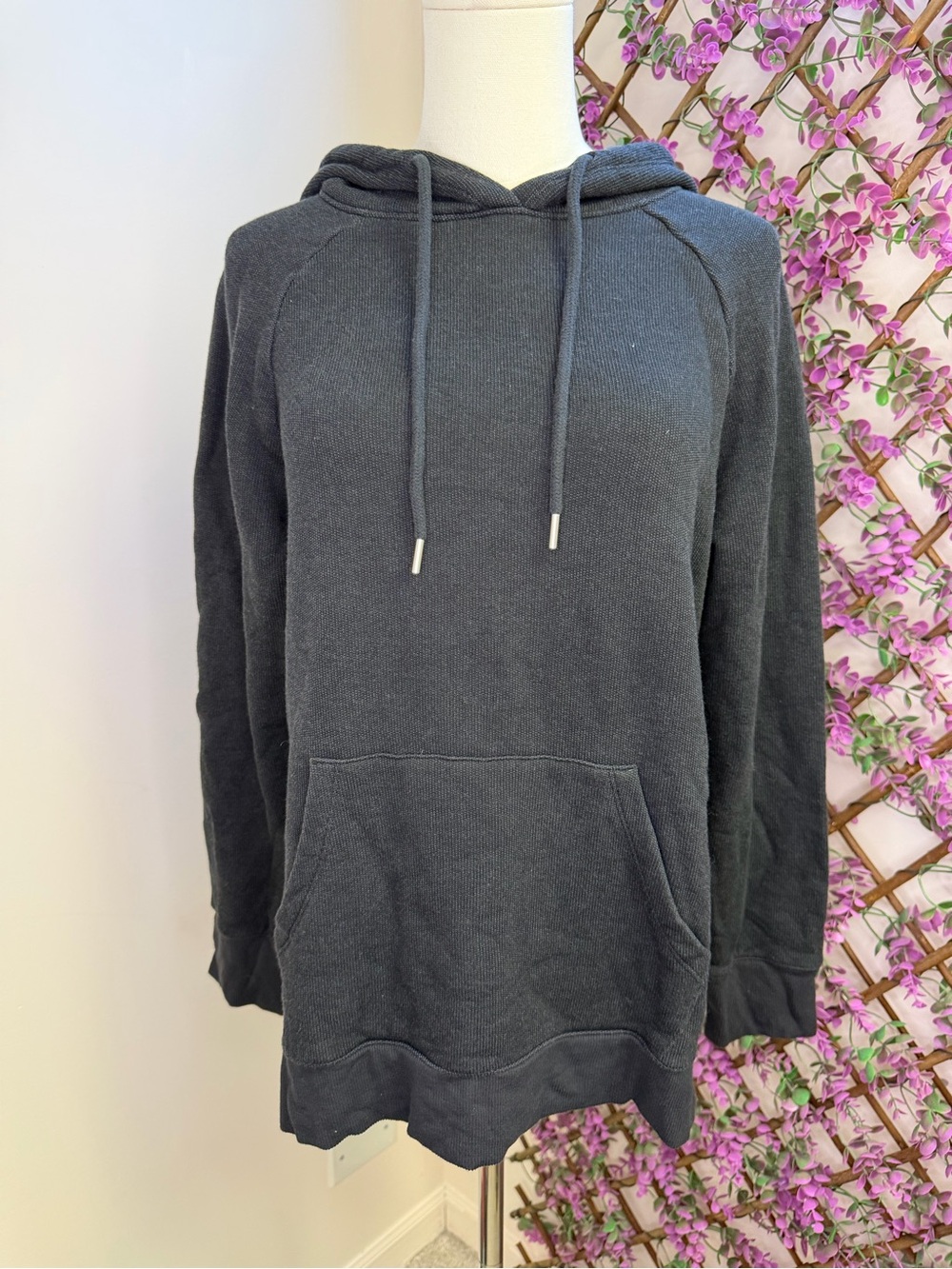 Motherhood Charcoal Gray Crewneck Hooded Sweater